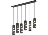 Moderna Lampada A Sospensione A Spirale Con Tubo A Nastro Nero Opaco Per Sala Da Pranzo Sopra Il Tavolo 6Xgu10 10W Stream Trio