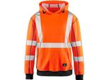 4PROTECT® Felpa Con Cappuccio Ad Alta Visibilità Portland Arancione Brillante L