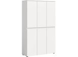 Mehrzweckschrank Home Affaire "Cipela", Weiß, B:105Cm H:175Cm T:37Cm, Fsc-Zertifizierter Holzwerkstoff, SchräNke, Mehrzweckschrank, Bxh:105X175 Cm, Viel Stauraum, Variable EinlegeböDen, Kleiderstange