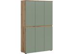 Mehrzweckschrank Home Affaire "Cipela", GrüN (Evoke Oak Nachbildung, Smoke GrüN Nachbildung), B:105Cm H:175Cm T:37Cm, Fsc-Zertifizierter Holzwerkstoff, SchräNke, Mehrzweckschrank, Bxh:105X175 Cm, Viel Stauraum, Variable EinlegeböDen, Kleiderstange