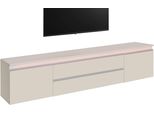 Lowboard Home Affaire "Magic,Lowboard,Tv-Kommode,Tv-MöBel,Tv-Bank", Beige (Kaschmir Matt), B:240Cm H:55Cm T:40Cm, Sideboards, Lowboard, Alugriff,2TüRen,2 SchubkäSten, HöHe 55 Cm, B/T 240×40 Cm,Kaschmir Matt