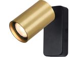 Lampada Da Parete Mobile Oro-Nero Per Soggiorno Camera Da Letto 1Xgu10 10W Nesto Italux