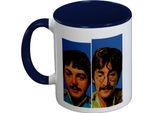 The Beatles - Tazza Da Caffè "All You Need Is Love"", Interno Bicolore PM11105 (Taglia Unica) (Blu/Bianco/Rosso)"