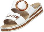 Rieker Donna Mulo Stretto Con Grande Fibbia Rotonda E Zeppa 62993, Dimensione:41 Eu, Colore:Bianco