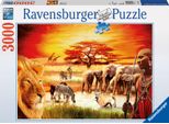 3000-Piece Puzzle: The Pride Of The Maasai. For Adults And Children. Landscapes And Nature. Ages 14 And Up Ravensburger
