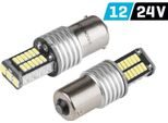 Vision P21W Ba15S 12/24V 30X 4014 Smd Led, Canbus, Bianco, 2 Pz.