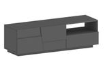 Lowboard Home Affaire "Pongo", Schwarz (Anthrazit Matt), B:150Cm H:46Cm T:44,2Cm, Holzwerkstoff, Sideboards, Lowboard