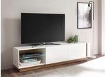 Lowboard Home Affaire "Clair Lowboard 32", Weiß (Weiß Hochglanz, Grandson Oak), B:188Cm H:46Cm T:40Cm, Holzwerkstoff, Sideboards, Lowboard, Breite 188 Cm