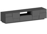 Lowboard Home Affaire "Pongo", Schwarz (Anthrazit Matt), B:220Cm H:46Cm T:44,2Cm, Holzwerkstoff, Sideboards, Lowboard