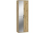Garderoben-Set Home Affaire "Trondheim, Breite 60 Cm, Best. Aus 2 SchräNken, 4 TüRen, 6 FäCher", Braun (Nox Oak Nachbildung), B:60Cm H:193Cm T:34Cm, Holzwerkstoff, KastenmöBel-Sets, TüRanschlag Wechselbar, Garderobenschrank, Kleiderschrank