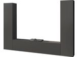 Wohnwand Home Affaire "Maruska", Grau (Anthrazit, Anthrazit), B:260Cm H:180Cm T:30Cm, Holzwerkstoff, KastenmöBel-Sets, Wohnwand