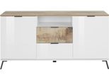 Sideboard Home Affaire "Casanova", Weiß (Weiß, Pereira), B:150Cm H:75Cm T:40Cm, Sideboards, Sideboard, Breite Ca. 150 Cm