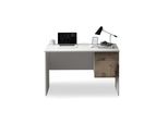 Schreibtisch Home Affaire "Coro, Kleiner Computertisch, BüRotisch", Weiß (Weiß Matt, Ahorn, Weiß), B:110Cm H:75Cm T:50Cm, Tische, Schreibtisch, Mit 1 TüR & 1 Schublade, Breite 110 Cm, Made In Italy