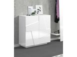 Schuhkommode Home Affaire "Ping", Weiß (Weiß Hochglanz), B:81Cm H:86Cm T:38Cm, Holzwerkstoff, Sideboards, Schuhkommode