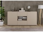 Sideboard Home Affaire "Rio Breite 181 Cm, Kommode Mit 2 TüRen U. 2 SchubkäSten", Cashmere, Front Mit Geriffelter Struktur, B:181Cm H:84Cm T:42Cm, Sideboards, Sideboard, Geriffelte Mdf-Fronten, Modern U. Elegant, Viel Stauraum