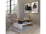 Couchtisch Home Affaire "Novena", Bunt (Alpinweiß, Catania Eiche, Schwarz, Catania Eiche), B:100Cm H:45,8Cm T:66Cm, Tische, Couchtisch Eckige Couchtische Holz-Couchtische, Breite 100 Cm