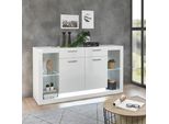 Sideboard Home Affaire "Meran", Weiß, B:150Cm H:83Cm T:43Cm, Sideboards, Sideboard, Breite Ca. 150 Cm