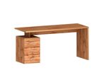 Schreibtisch Home Affaire "New Selina", Braun (Wotan Oak), B:160Cm H:75Cm T:60Cm, Tische, Schreibtisch, Hochwertiges Ital. Design