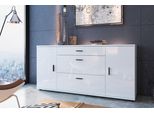 Kommode Otto Home "Henley", Weiß (Weiß Alpin, Weiß Hg), B:180Cm H:86,3Cm T:43,5Cm, Holzwerkstoff, Sideboards, Kommode, Breite Ca. 180 Cm