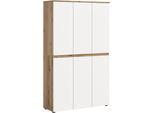 Mehrzweckschrank Home Affaire "Cipela", Weiß (Evoke Oak Nachbildung, Weiß), B:105Cm H:175Cm T:37Cm, Fsc-Zertifizierter Holzwerkstoff, SchräNke, Mehrzweckschrank, Bxh:105X175 Cm, Viel Stauraum, Variable EinlegeböDen, Kleiderstange