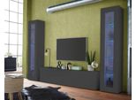 Lowboard Home Affaire "Maruska", Grau (Anthrazit, Anthrazit), B:180Cm H:40Cm T:30Cm, Holzwerkstoff, Sideboards, Lowboard