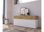 Lowboard Home Affaire "Rimini", Braun (Alpinweiß, Artisan Eiche), B:134,9Cm H:59Cm T:40Cm, Holzwerkstoff, Sideboards, Lowboard, Breite 135 Cm