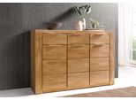 Sideboard Otto Home "Zara", Braun (Eiche Teilmassiv), B:140Cm H:95Cm T:40Cm, Holz Teilmassiv, Sideboards, Sideboard, Breite 140 Cm