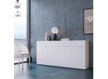 Sideboard Home Affaire "Rimini", Weiß (Alpinweiß), B:179,8Cm H:85,7Cm T:40Cm, Holzwerkstoff, Sideboards, Sideboard, Breite 180 Cm