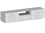 Lowboard Home Affaire "Pongo", Weiß (Weiß Hochglanz), B:220Cm H:46Cm T:44,2Cm, Holzwerkstoff, Sideboards, Lowboard