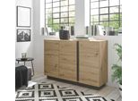 Sideboard Home Affaire "Clair Sideboard 52", Braun (Eiche Artisan), B:138Cm H:91Cm T:40Cm, Sideboards, Sideboard, Breite 138 Cm