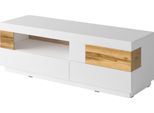 Lowboard Otto Home "Silke", Weiß (Weiß Hochglanz, Votaneichefarben), B:160Cm H:54Cm T:50Cm, Sideboards, Lowboard, Breite 160 Cm