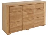Sideboard Otto Home "Denis", Braun (Eiche Teilmassiv), B:140Cm H:85Cm T:40Cm, Sideboards, Sideboard, Breite 140 Cm