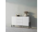 Sideboard Otto Home "Jukon, Breite 150 Bzw.180 Cm, Moderne Grifflose Kommode", Weiß, B:150Cm H:90Cm T:40Cm, Sideboards, Sideboard, Schubladenschrank 2 TüRen/3 SchubkäSten, Push-To-Open-Funktion