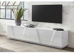 Lowboard Home Affaire "Ping", Weiß (Weiß Hg Lack), B:162,5Cm H:43Cm T:44Cm, Sideboards, Lowboard, Breite 162,4 Cm