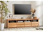 Lowboard Otto Home "Silkeborg", Beige (Kernbuche Teilmassiv), B:180Cm H:45Cm T:35Cm, Holz Teilmassiv, Sideboards, Lowboard, SchöNe Grifflose Optik,Breite 180 Cm