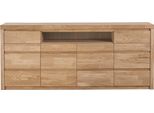 Kommode Otto Home "Silkeborg", Braun (Eiche Teilmassiv), B:200Cm H:85Cm T:35Cm, Holz Teilmassiv, Sideboards, Kommode, Breite 200 Cm