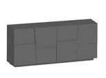 Sideboard Home Affaire "Pongo", Schwarz (Anthrazit Matt), B:200Cm H:86Cm T:44,2Cm, Holzwerkstoff, Sideboards, Sideboard
