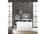 Sideboard Home Affaire "Hamburg", Grau (Weiß, Betonoptik), B:184Cm H:93Cm T:42Cm, Sideboards, Sideboard, Breite 184 Cm