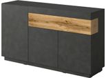Sideboard Otto Home "Silke", Grau (Anthrazit Matera, Votaneichefarben), B:150Cm H:84,5Cm T:40Cm, Sideboards, Sideboard, Breite 150 Cm