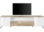 Lowboard Home Affaire "Casanovatv-Board, Tv-Schrank", Weiß (Weiß, Pereira), B:220Cm H:60Cm T:40Cm, Sideboards, Lowboard, Breite Ca. 220 Cm