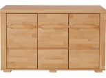 Sideboard Otto Home "Denis", Beige (Kernbuche Teilmassiv), B:140Cm H:85Cm T:40Cm, Sideboards, Sideboard, Breite 140 Cm