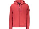 Felpa Rossa Da Uomo A Maniche Lunghe Con Cappuccio E Zip