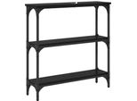Syfax™ Tavolo Consolle Rovere Nero 75 X 22,5 X 75 Cm Legno Multistrato