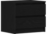 Syfax™ Armadio Da Notte Con Cassetto Rovere Nero 50 X 40 X 43,5 Cm