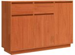Syfax™ Credenza Marrone Cerato 110 X 34 X 75 Cm Pino Massello