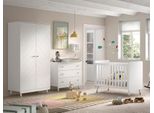 Babymöbel-Set VIPACK, weiß (satin weiß), ohne Matratze, B/H: 60cm x 120cm, MDF, Schlafzimmermöbel-Sets, Babymöbel-Set, 4- tlg. bietet alles für Ihr Kinderzimmer, Ausf. satin weiß lackiert