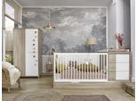 Babymöbel-Set GALIPETTE Sasha, weiß, ohne Matratze, Schlafzimmermöbel-Sets, Babymöbel-Set, bestehend aus Schrank, Bett, Regal, Kommode, Schreibtisch & Ablage