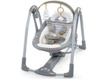Babyschaukel INGENUITY Swing'n' Go, Bella Teddy, Baby, grau, Kunststoff, Metall, Stoff, Babywippen Babyschaukel, tragbar