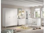 Babymöbel-Set VIPACK, weiß (satin weiß), ohne Matratze, B/H: 60cm x 120cm, MDF, Schlafzimmermöbel-Sets, Babymöbel-Set, 4- tlg. bietet alles für Ihr Kinderzimmer, Ausf. satin weiß lackiert