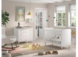 Babymöbel-Set VIPACK, weiß (satin weiß), ohne Matratze, B/H: 60cm x 120cm, MDF, Schlafzimmermöbel-Sets, Babymöbel-Set, 3- tlg. bietet alles für Ihr Kinderzimmer, Ausf. satin weiß lackiert